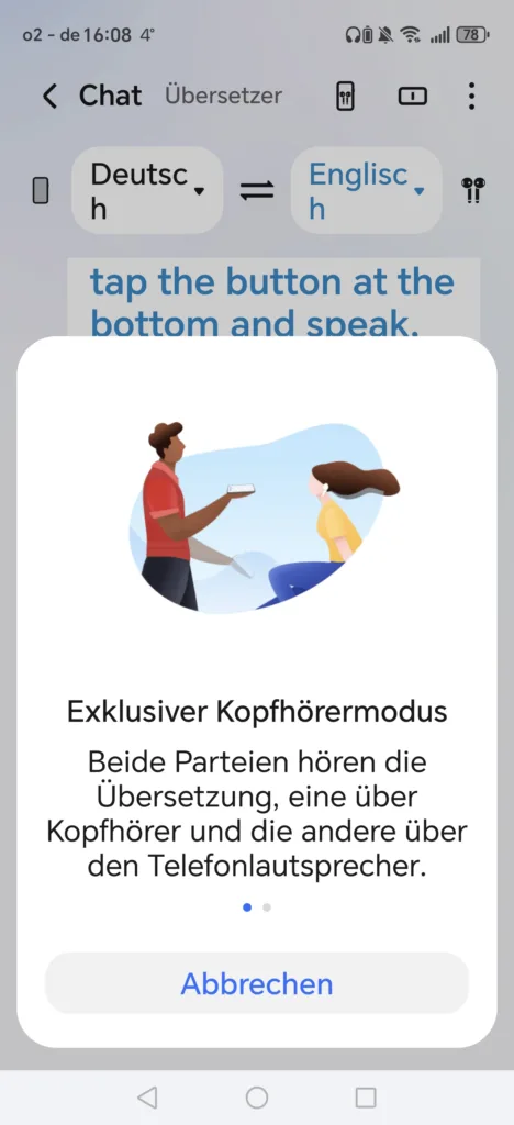 HONOR Earbuds Open-KI Übersetzung Kopfhörermodus