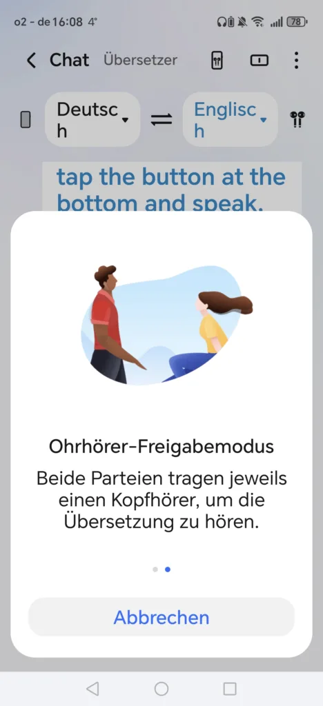 HONOR Earbuds Open-KI Übersetzung Ohrhörer Freigabemodus