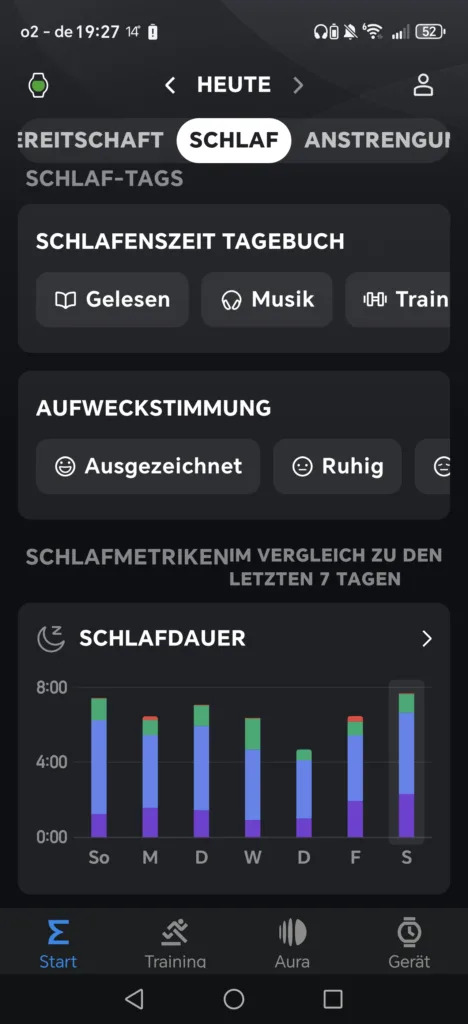 Amazfit ACTIVE 2 App - Schlafdaten 3