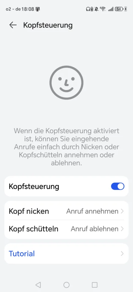 HUAWEI FreeBuds 6 App - Gestensteuerung