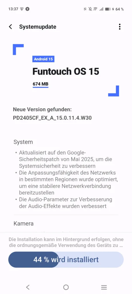 VIVO X200 Pro - FUNTOUCH OS 15 neuste Version 1