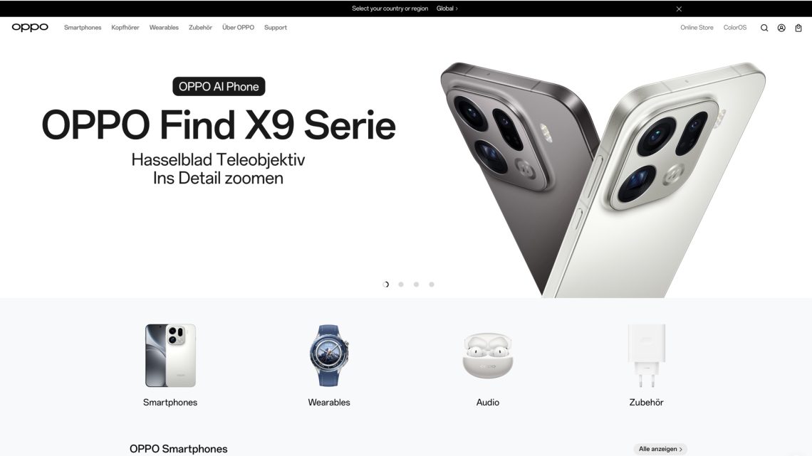 Oppo Österreich Website